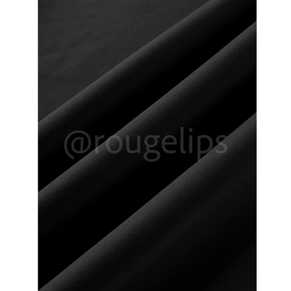 Black Midi Dress Flared Skirt Fitted Bustier Sweetheart Mesh Neckline Cami - Picture 10 of 15